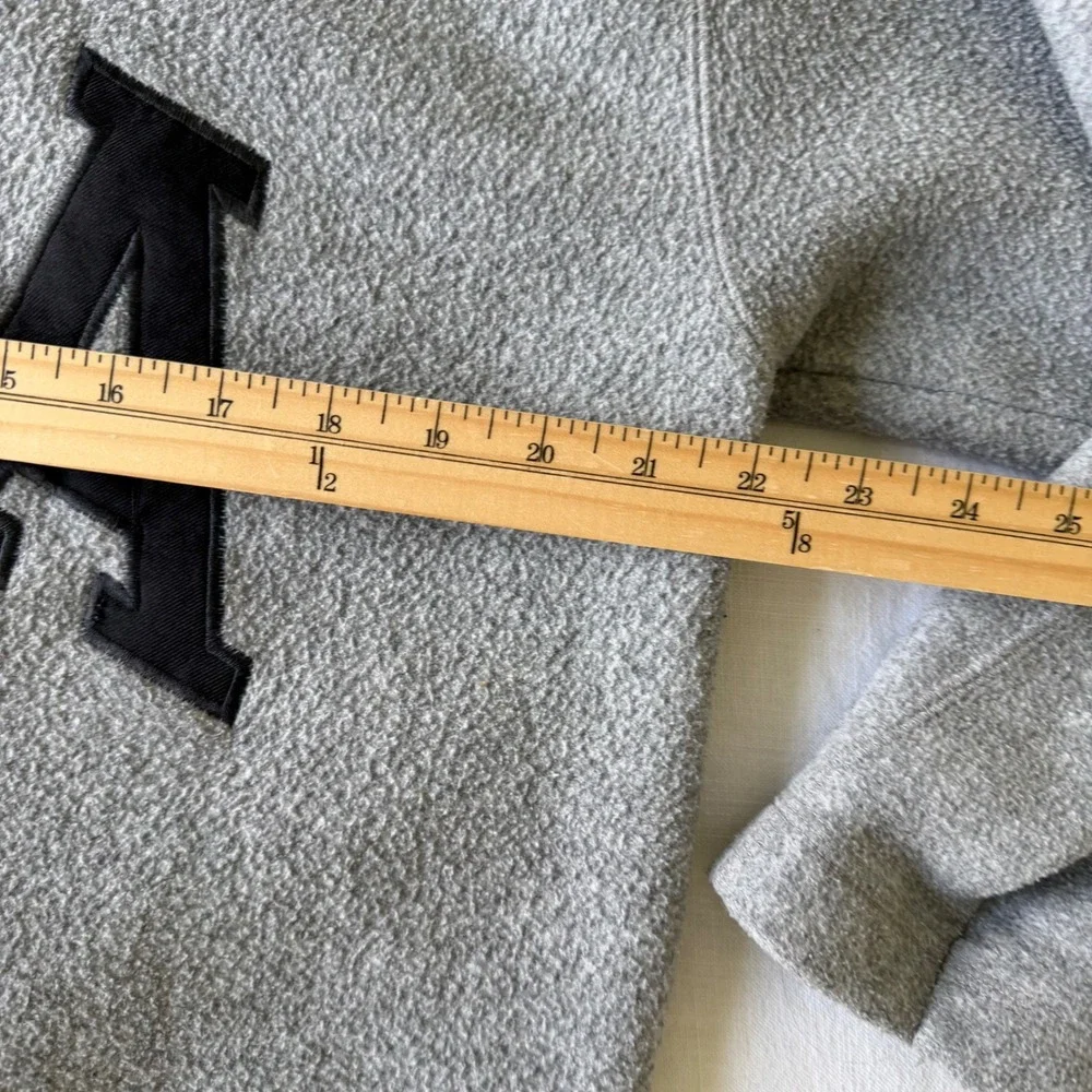 90's Limited Sport USA Quarter Zip Fleece Pullover Gray Women's Large L‎ Top